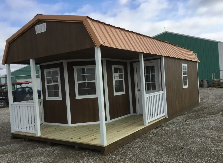 12'x28' Rounded Porch Kampfire Cabin (1)