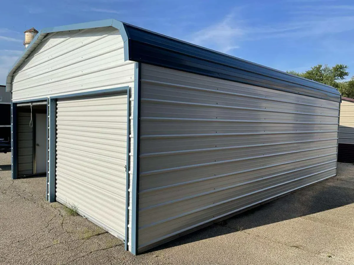 Metal carport garage exterior
