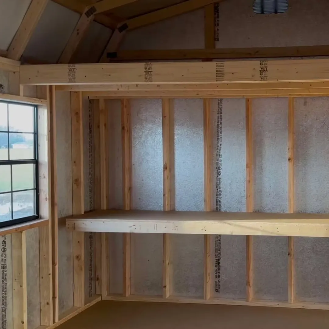 Hi-wall barn interior