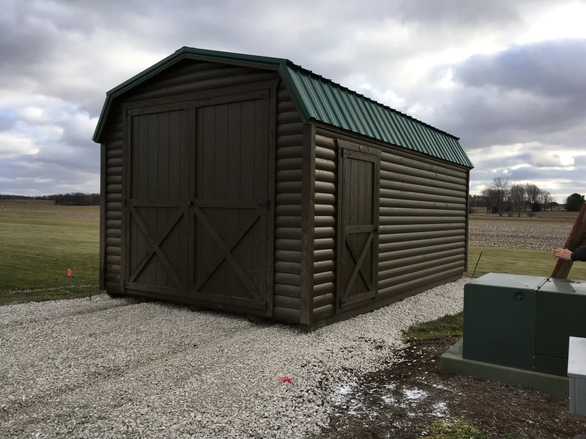 Log Sided Hi-Wall Garage
