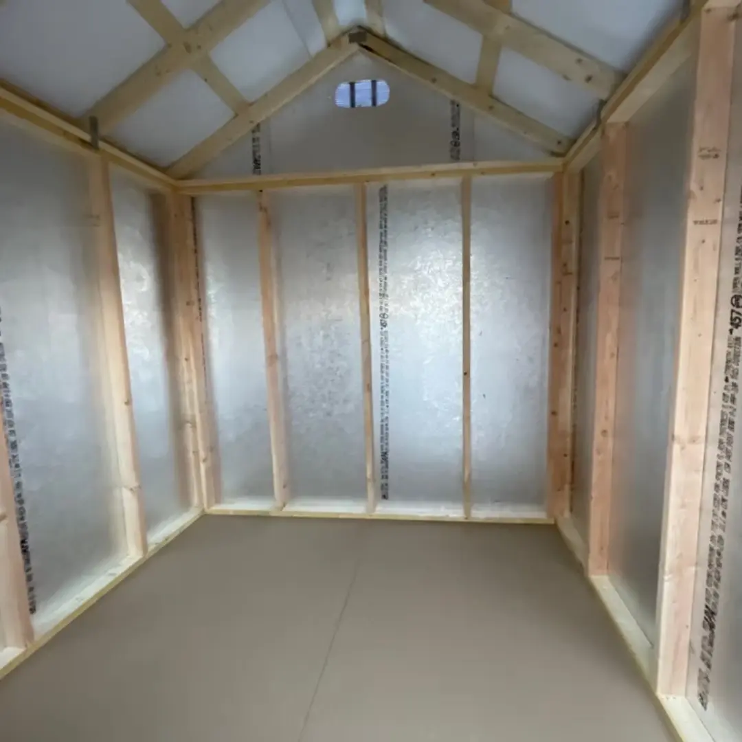 Standard garden shed interior